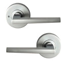 Nidus Door Handle Mediterranean Marino Privacy Lever Set - Latch Included - Black,Square - primehardware