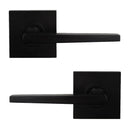 NIDUS MMARSQPASBL DOOR HANDLE MEDITERRANEAN MARINO SQUARE PASSAGE LEVER SET BLK - primehardware
