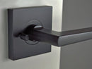 NIDUS DOOR HANDLE MEDITERRANEAN MARINO SQUARE PRIVACY LEVER SET BLACK - primehardware