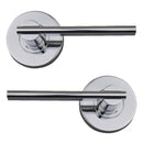 NIDUS DOOR HANDLE MEDITERRANEAN METRO PASSAGE LEVER SET POLISHED CHROME - primehardware