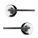 NIDUS DOOR HANDLE MEDITERRANEAN METRO PRIVACY LEVER SET POLISHED CHROME - primehardware