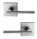 NIDUS DOOR HANDLE MEDITERRANEAN METRO SQUARE PASSAGE LEVER SET SATIN CHROME - primehardware
