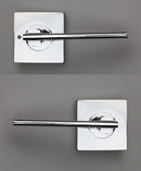 NIDUS DOOR HANDLE MEDITERRANEAN METRO SQUARE PRIVACY LEVER SET POLISHED CHROME - primehardware
