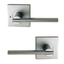 NIDUS DOOR HANDLE MEDITERRANEAN METRO SQUARE PRIVACY LEVER SET SC MMSQPRISC - primehardware