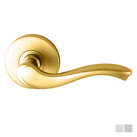 NIDUS Mediterranean Roma Handle Passage Set | Polished Brass