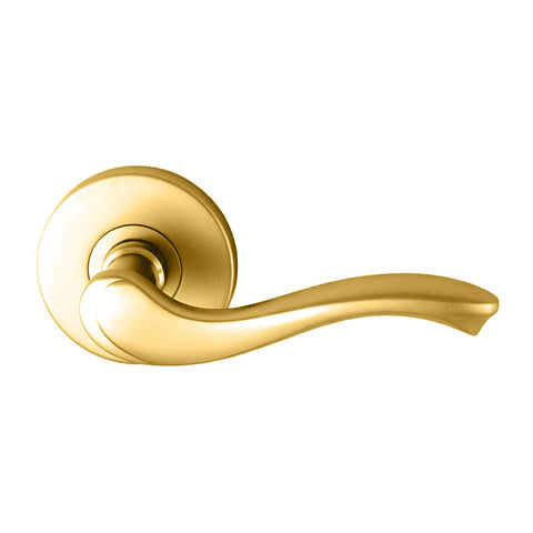 NIDUS Mediterranean Roma Handle Passage Set | Polished Brass