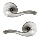 NIDUS DOOR HANDLE MEDITERRANEAN ROMA PASSAGE LEVER SET SATIN CHROME - primehardware
