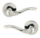 NIDUS DOOR HANDLE MEDITERRANEAN ROMA PRIVACY LEVER SET POLISHED CHROME - primehardware