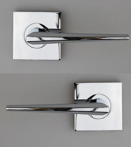 NIDUS DOOR HANDLE MEDITERRANEAN RIALTO PASSAGE LEVER SET POLISHED CHROME - primehardware
