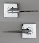 NIDUS DOOR HANDLE MEDITERRANEAN RIALTO PASSAGE LEVER SET POLISHED CHROME - primehardware