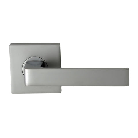 NIDUS Turin Door Lever Square Passage Set | Brushed Satin Chrome