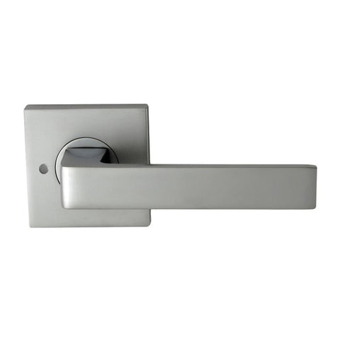 NIDUS Turin Door Lever Square Privacy Set | Brushed Satin Chrome