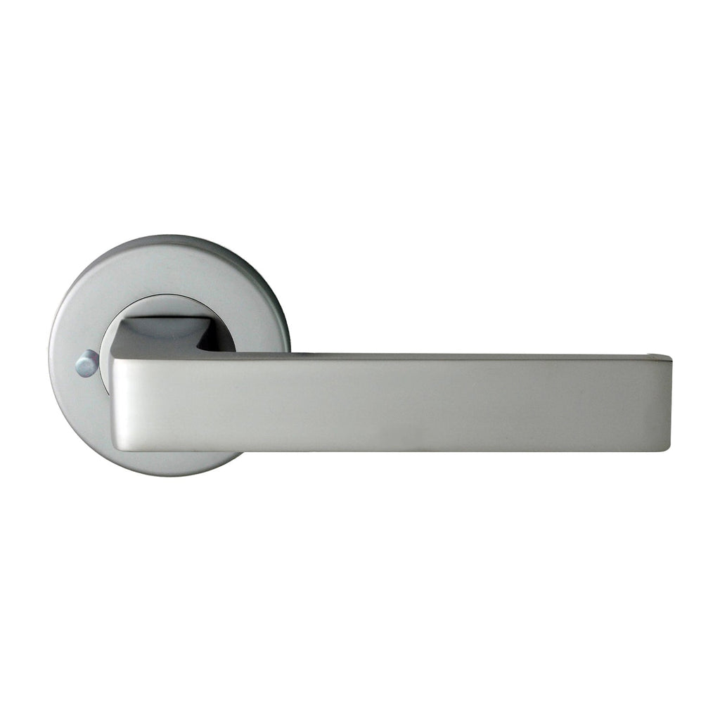 NIDUS Turin Door Lever Round Privacy Set | Satin Chrome