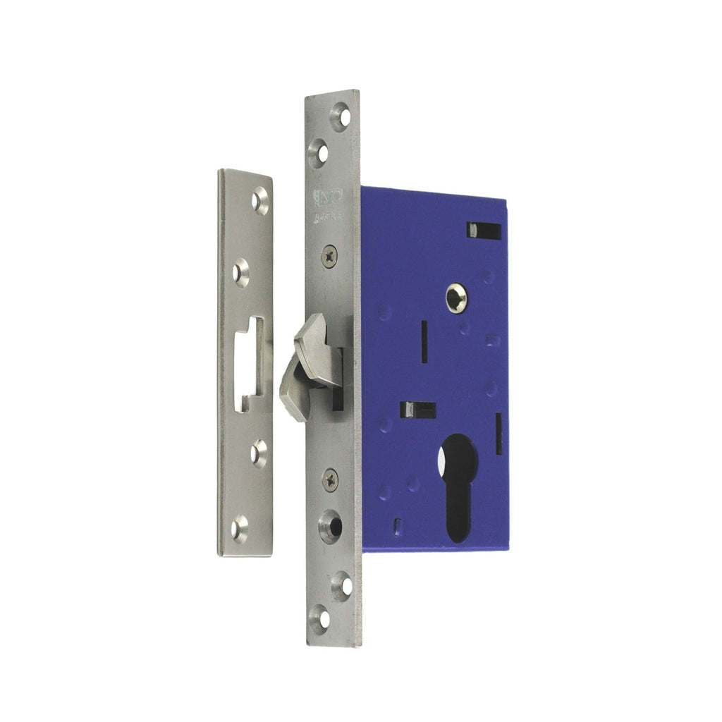 NIDUS OZI-2 Sliding Door Mortice Lock Standard Striker Kit | Satin Chrome