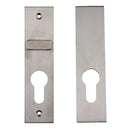 NIDUS OZI-3 Snib Escutcheon Set - Rectangular To Suit Mortice Lock | Satin Stainless Steel
