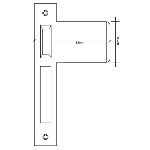 NIDUS Roller Mortice Lock Strike Plate 85mm | 4 Finishes