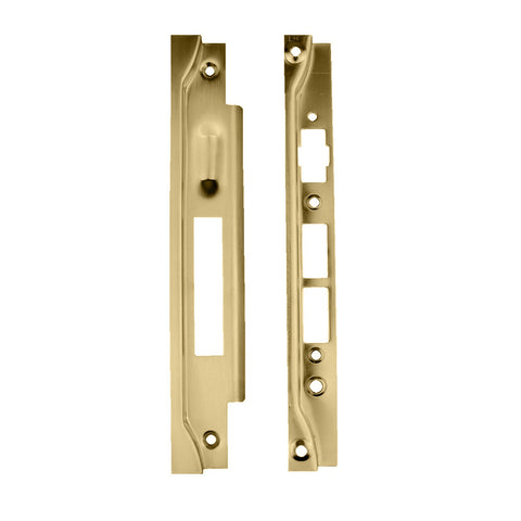NIDUS Rebate Kit Suits Roller Mortice Door Lock | 6 Finishes - Polished Brass / Left Hand