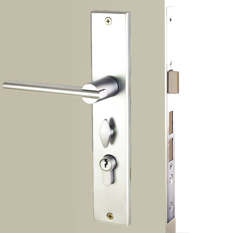 NIDUS OZI-1 Mortice Door Lock Metro Lever Combo | 2 Finishes - Chrome Plated / Right Hand