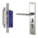 NIDUS OZI-1 Rialto Mortice Door Lever Lock Combo - Satin Chrome / Left Hand