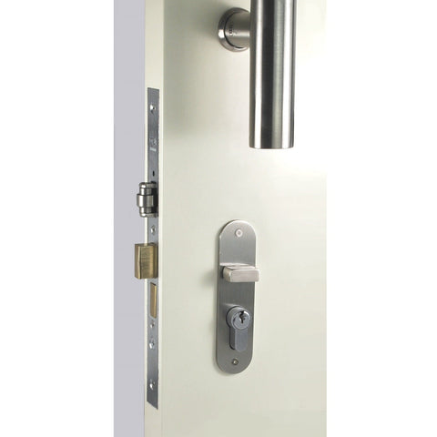 NIDUS OZI-3 Roller Mortice Door Lock Combo Radius - Satin Stainless Steel / Right Hand
