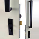 NIDUS Roller Mortice Door Lock Combo Square | 3 Finishes - Matt Black / Left Hand
