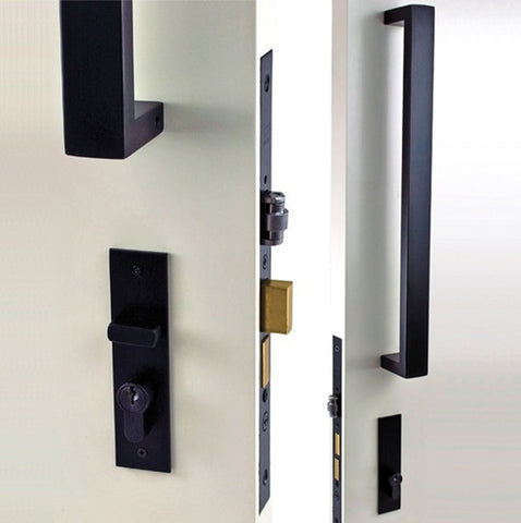 NIDUS Roller Mortice Door Lock Combo Square | 3 Finishes - Matt Black / Right Hand