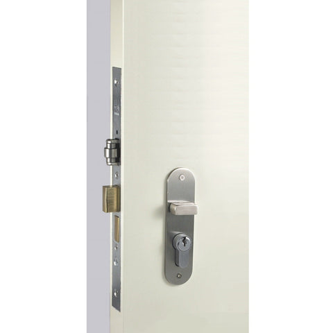 NIDUS Radius OZI-3 Roller Mortice Lock Combo | 3 Finishes - Satin Stainless Steel / Right Hand