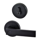 NIDUS Lonsdale Door Lever Round Entrance Set with Eurobolt | 2 Finishes - Matt Black