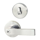 NIDUS Lonsdale Door Lever Round Entrance Set with Eurobolt | 2 Finishes - Polished Chrome