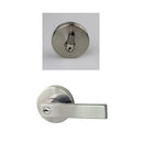 NIDUS DOOR HANDLE LONSDALE COMBO ENTRANCE LEVER SET EUROBOLT ROUND BRUSH NICKEL - primehardware