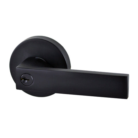NIDUS Lonsdale Door Lever Round Entrance Set | 2 Finishes - Matt Black