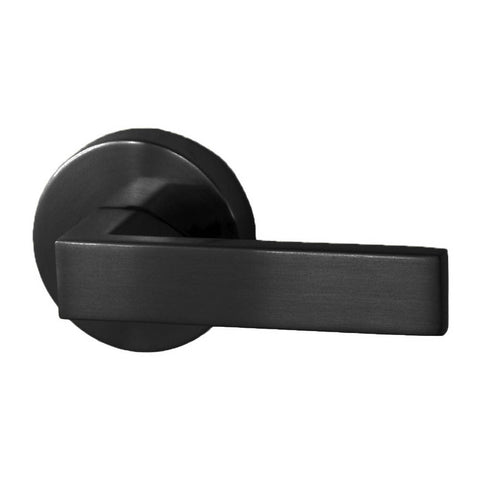 NIDUS Lonsdale Round Door Handle Passage Set | 2 Finishes - Matt Black