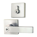 NIDUS Lonsdale Door Lever Square Entrance Set | Polished Chrome