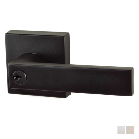 NIDUS Lonsdale Lever on Square Rose Entrance Set | 2 Finishes