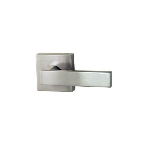 NIDUS DOOR HANDLE LONSDALE PASSAGE LEVER SET SQUARE BRUSHED NICKEL - primehardware