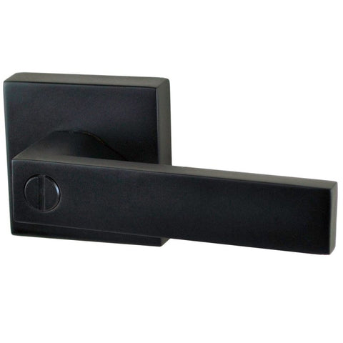 NIDUS DOOR HANDLE LONSDALE PRIVACY LEVER SET SQUARE MATT BLACK - primehardware