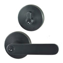 NIDUS Spring Round Rose Radius End Door Lever Keylock Deadbolt Set | 4 Finishes - Graphite Grey
