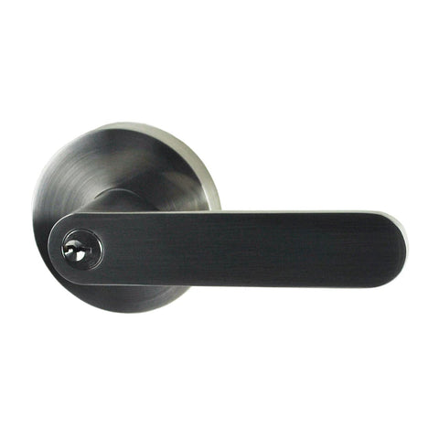 NIDUS Spring Round Rose Radius End Door Lever Entrance Set | 4 Finishes - Brushed Nickel