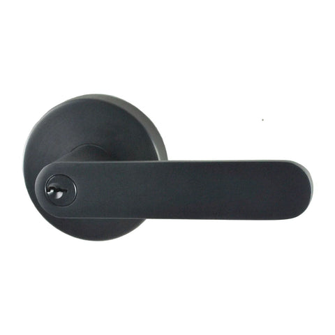 NIDUS Spring Round Rose Radius End Door Lever Entrance Set | 4 Finishes - Graphite Grey