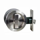 NIDUS Round Sliding Cavity Door Lock Snib on Both Sides with Edge Pull | Satin Stainless Steel
