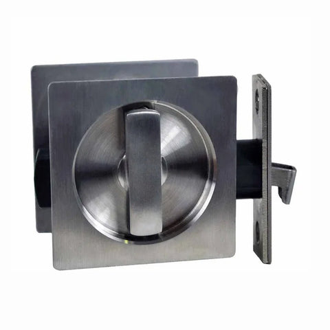 NIDUS Square Sliding Cavity Door Lock Snib on Both Sides with Edge Pull | Satin Stainless Steel