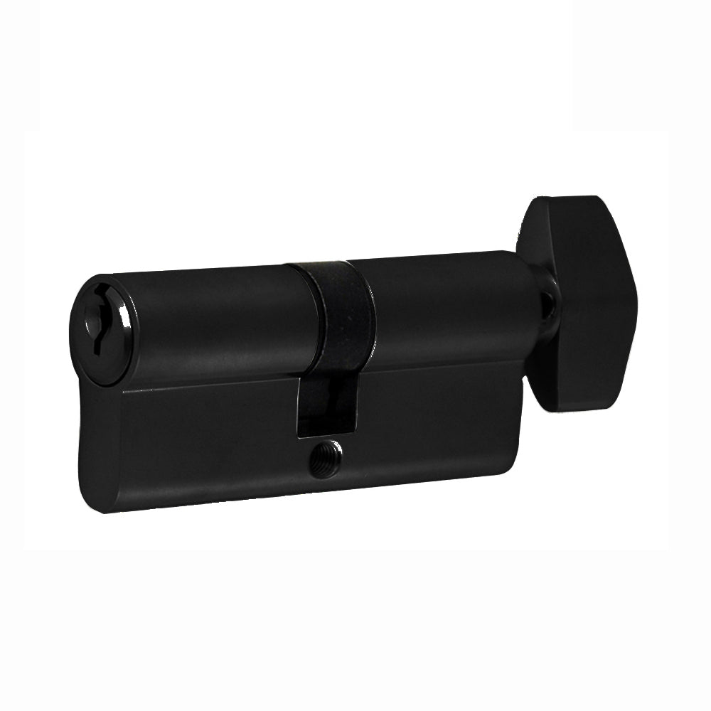 NIDUS Single Euro Cylinder 5 Pin C4 with Thumb Turn 60mm | Matt Black