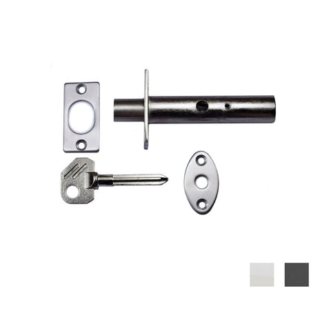 NIDUS SECURITY AUXILIARY DOOR BOLT WITH KEY - AVAILABLE IN VARIOUS FINISHES - primehardware