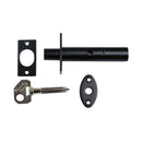 NIDUS Security Auxiliary Door Bolt with Key | 3 Finishes - Matt Black