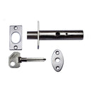 NIDUS Security Auxiliary Door Bolt with Key | 3 Finishes - Satin Stainless Steel