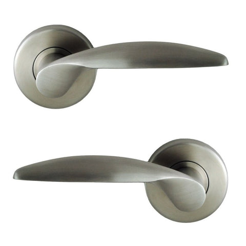 NIDUS DOOR HANDLE VENETIAN LIDO LEVER SET BRUSHED STAINLESS STEEL VLIDPAS - SS - primehardware
