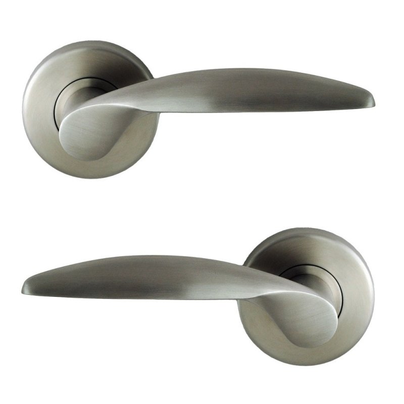 NIDUS DOOR HANDLE VENETIAN LIDO LEVER SET BRUSHED STAINLESS STEEL VLIDPAS-SS