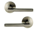 NIDUS Door Handle Venetian Soho Round Lever Set | Two Tone Satin & Polished Stainless