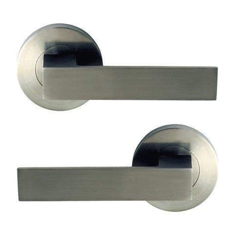 NIDUS DOOR HANDLE VENETIAN BERLIN ROUND LEVER SET STAINLESS STEEL VSS - 02 - SS - primehardware