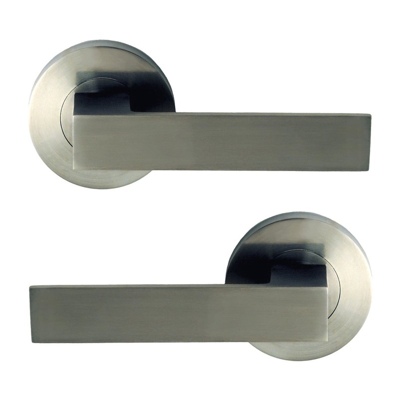 NIDUS DOOR HANDLE VENETIAN BERLIN ROUND LEVER SET STAINLESS STEEL VSS - 02 - SS - primehardware